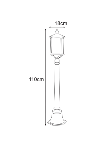 Lampa ogrodowa stojąca K-8222  MIAMI