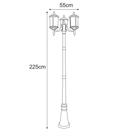 lampa ogrodowa stojąca K-8218  CHICAGO