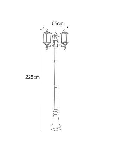 lampa ogrodowa stojąca K-8218  CHICAGO