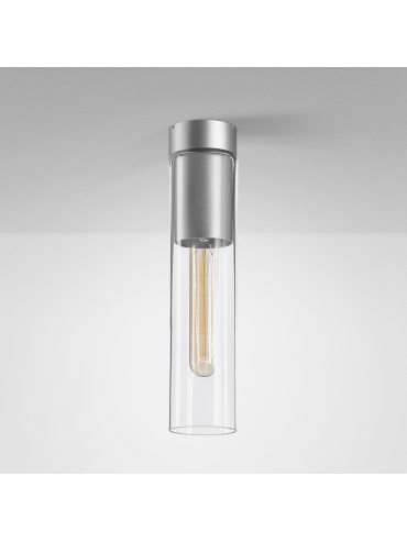 Lampa sufitowa MODERN GLASS Tube TP E27 Phase-Control natynkowy szary 40404-0000-U8-PH-16