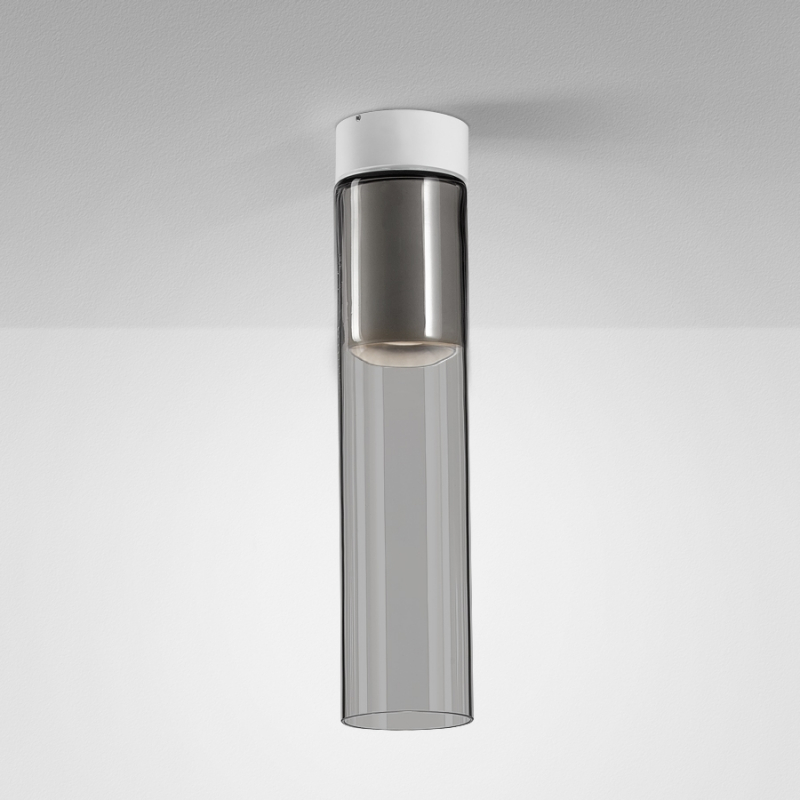 Lampa sufitowa MODERN GLASS Tube SP GU10 Phase-Control natynkowy biały struktura 40461-0000-U8-PH-13