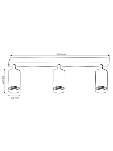Lampa sufitowa PARIS 3 22296