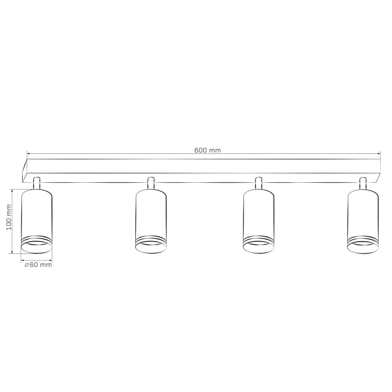 Lampa sufitowa PARIS 4 22302