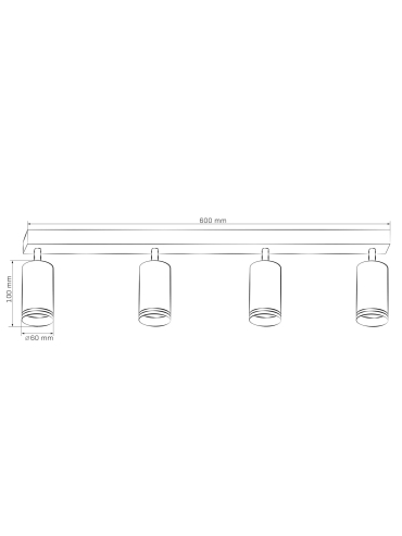Lampa sufitowa PARIS 4 22302