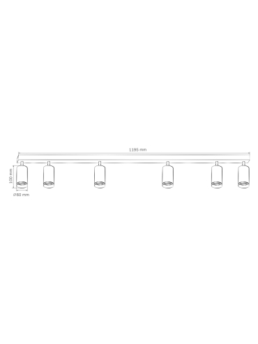 Lampa sufitowa PARIS 6 22364