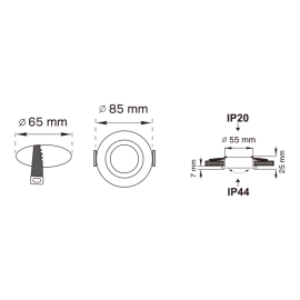 Spot CHUCK DL ROUND BLACK 92700-N
