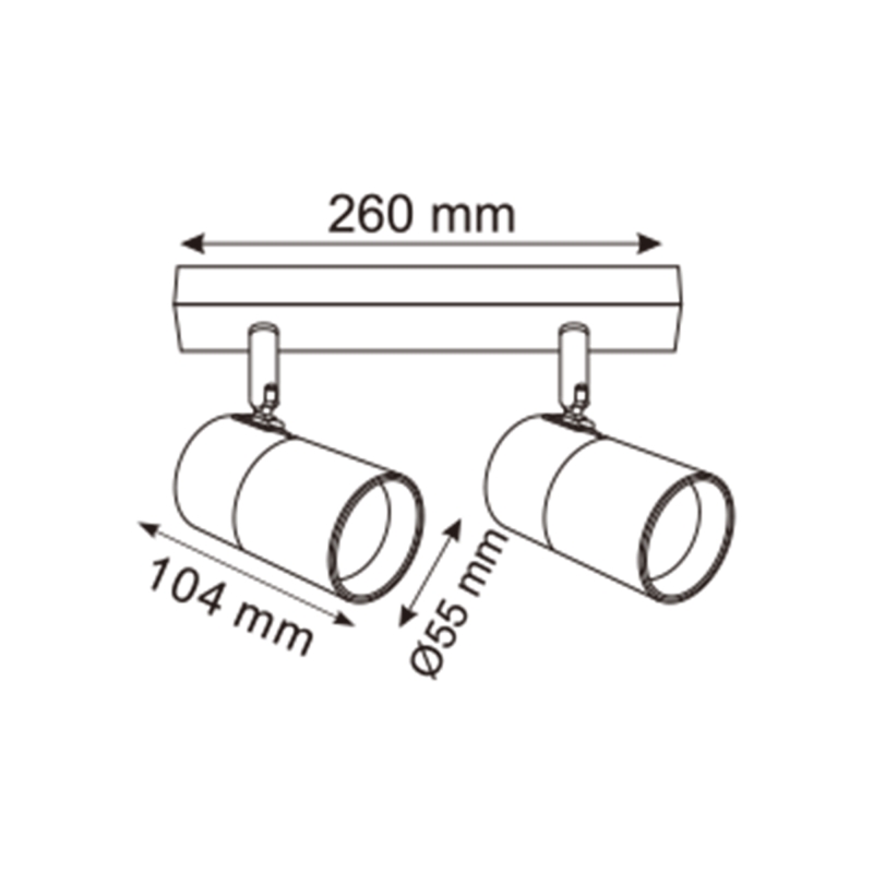 Lampa sufitowa FORI OB-2204BD-2-BK