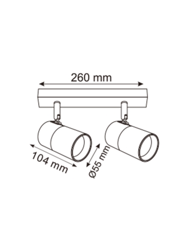 Lampa sufitowa FORI OB-2204BD-2-BK