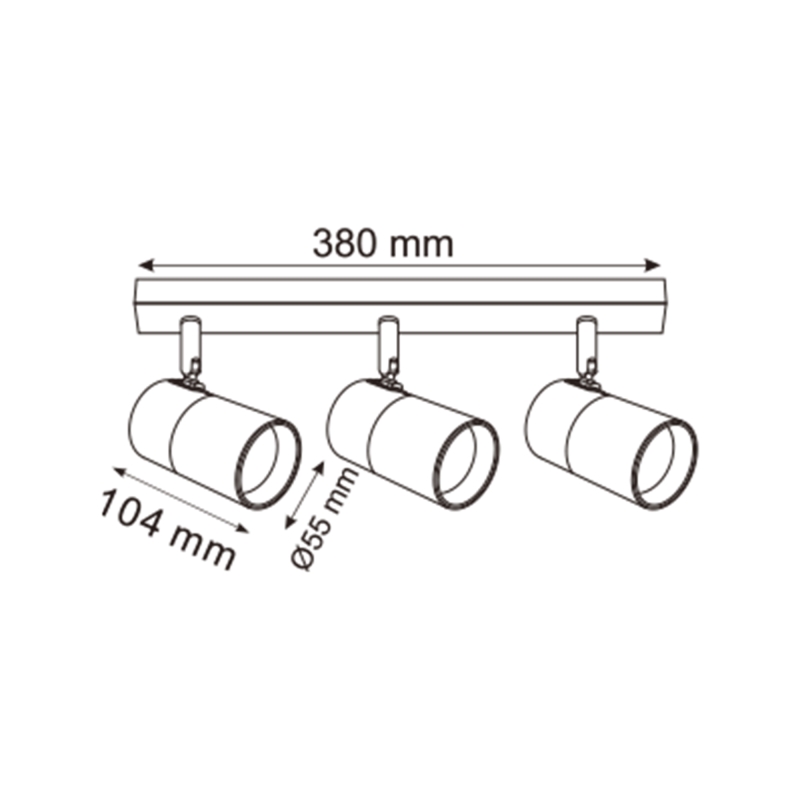 Lampa sufitowa FORI OB-2204BD-3-BK