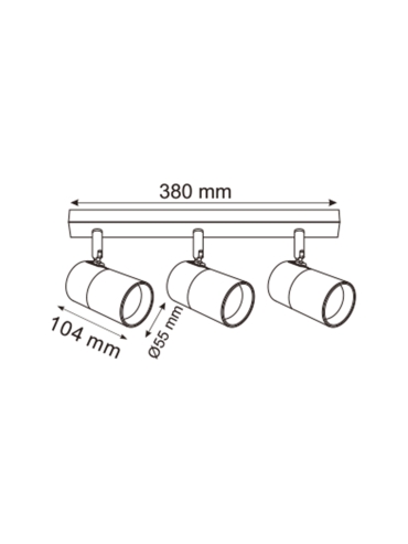 Lampa sufitowa FORI OB-2204BD-3-BK