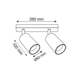 Lampa sufitowa WADE OB-2202BD-2-BK