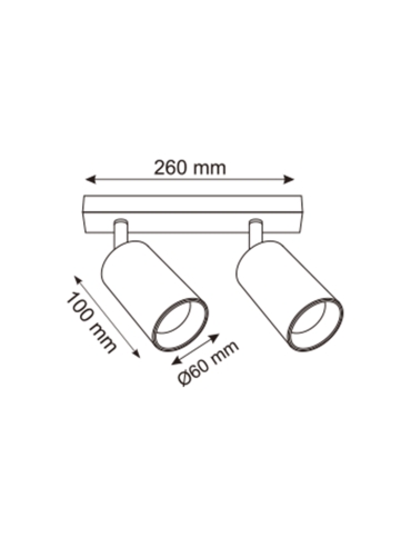 Lampa sufitowa WADE OB-2202BD-2-BK