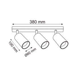 Lampa sufitowa WADE OB-2202BD-3-BK