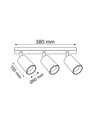 Lampa sufitowa WADE OB-2202BD-3-BK