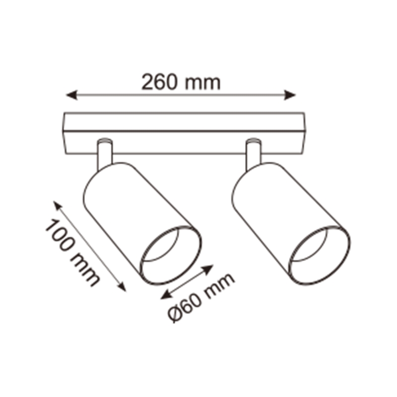 Lampa sufitowa REN OB-2211BD-2-BK