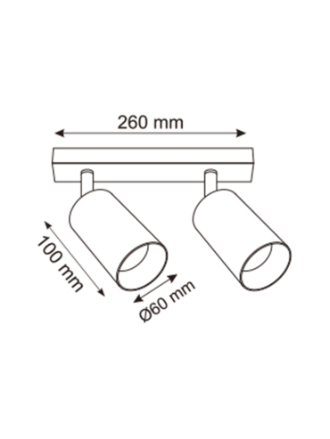 Lampa sufitowa REN OB-2211BD-2-BK