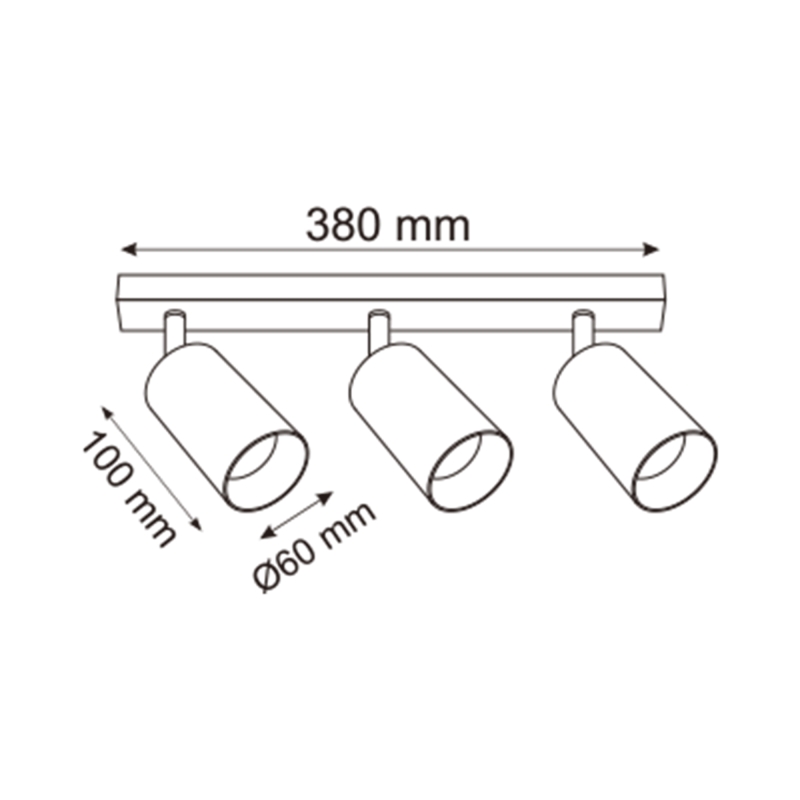 Lampa sufitowa REN OB-2211BD-3-BK