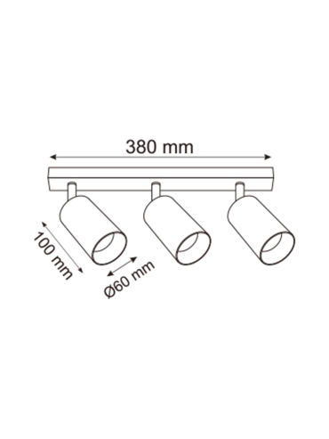 Lampa sufitowa REN OB-2211BD-3-BK