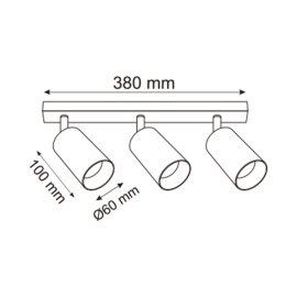Lampa sufitowa REN OB-2211BD-3-GLD