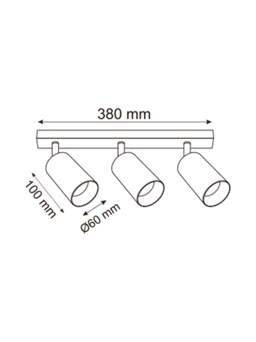 Lampa sufitowa REN OB-2211BD-3-GLD