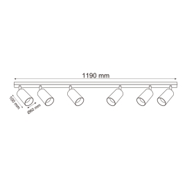 Lampa sufitowa REN OB-2211BD-6-GLD