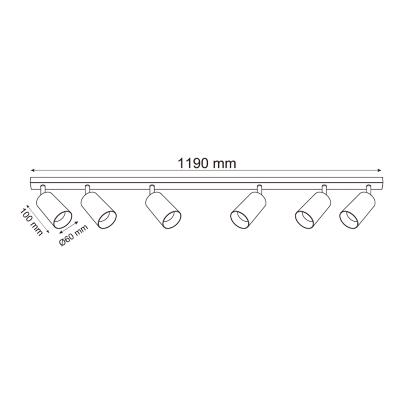Lampa sufitowa REN OB-2211BD-6-GLD
