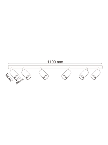 Lampa sufitowa REN OB-2211BD-6-GLD