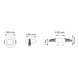Spot CHUCK DL ROUND BLACK 92700-N