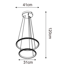 Lampa wisząca RIDE P22082M-2R