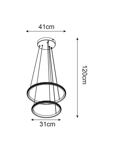 Lampa wisząca RIDE P22082M-2R