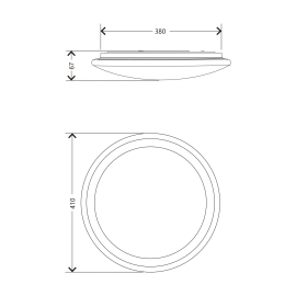 Lampa sufitowa ARESO YL-CCTR-02