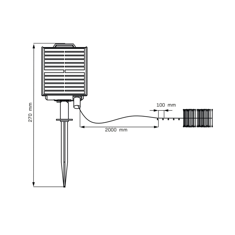 Łańcuch solarny z pilotem 330222