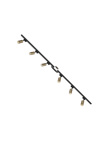 Zestaw 6 szynoprzewody jednoobwodowe black-gold 3022