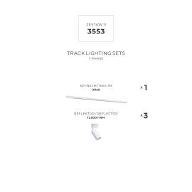 Zestaw 11 szynoprzewody jednoobwodowe white 3553