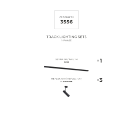 Zestaw 13 szynoprzewody jednoobwodowe black 3556