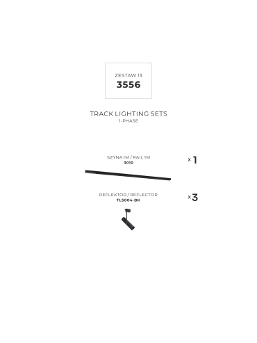 Zestaw 13 szynoprzewody jednoobwodowe black 3556