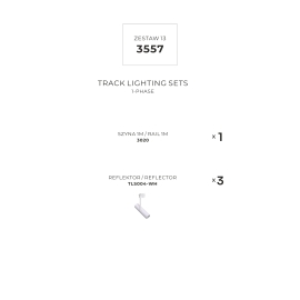 Zestaw 13 szynoprzewody jednoobwodowe white 3557
