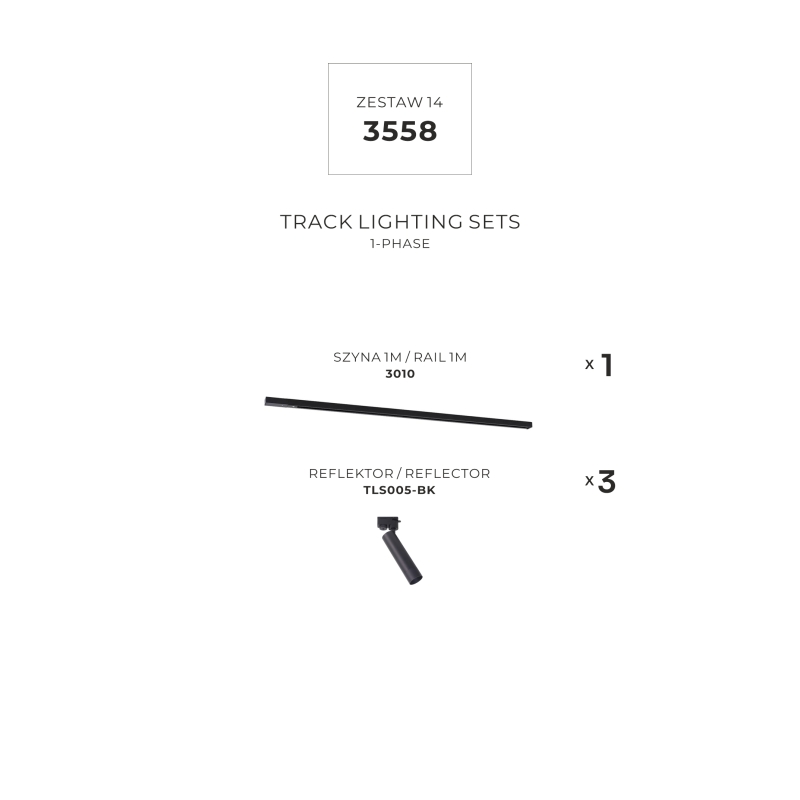 13 szynoprzewody jednoobwodowe black 3558