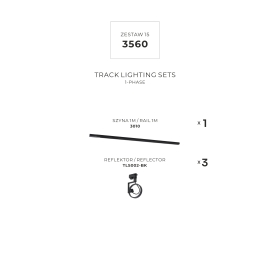 Zestaw 15 szynoprzewody jednoobwodowe black 3560