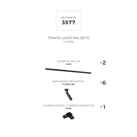 Zestaw 19 szynoprzewody jednoobwodowe black 3577
