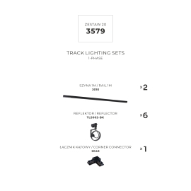 Zestaw 20 szynoprzewody jednoobwodowe black 3579