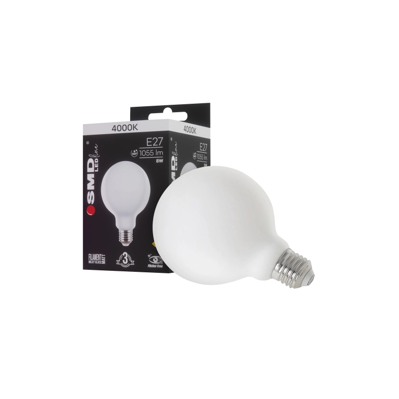 Żarówka LED E27 FILAMENT 8W NW ML MAT G95 0229