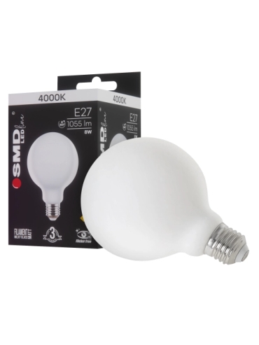 Żarówka LED E27 FILAMENT 8W NW ML MAT G95 0229