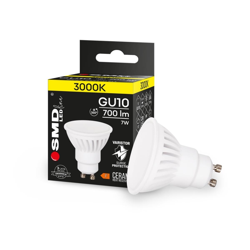 ŻARÓWKA GU10 LED SMD LEDline 7W WW CERAM 4731