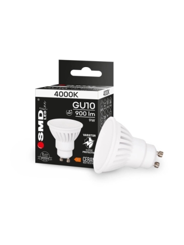 ŻARÓWKA GU10 LED SMD LEDline 9W NW CERAM 4908