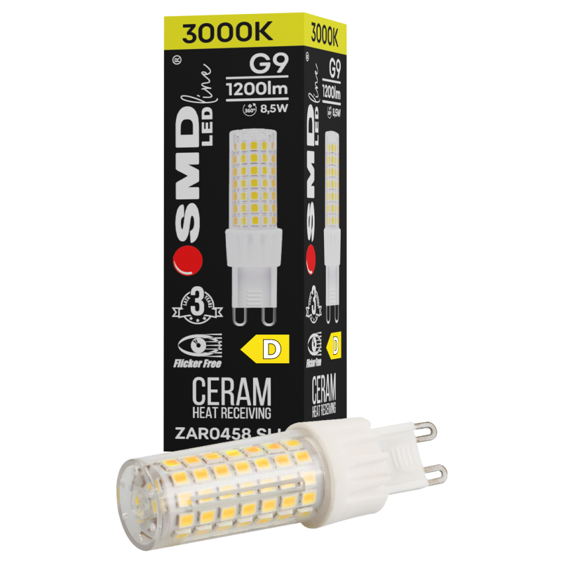 ŻARÓWKA G9 LED SMD WW 8,5W 1200lm 3Y 0458 FF