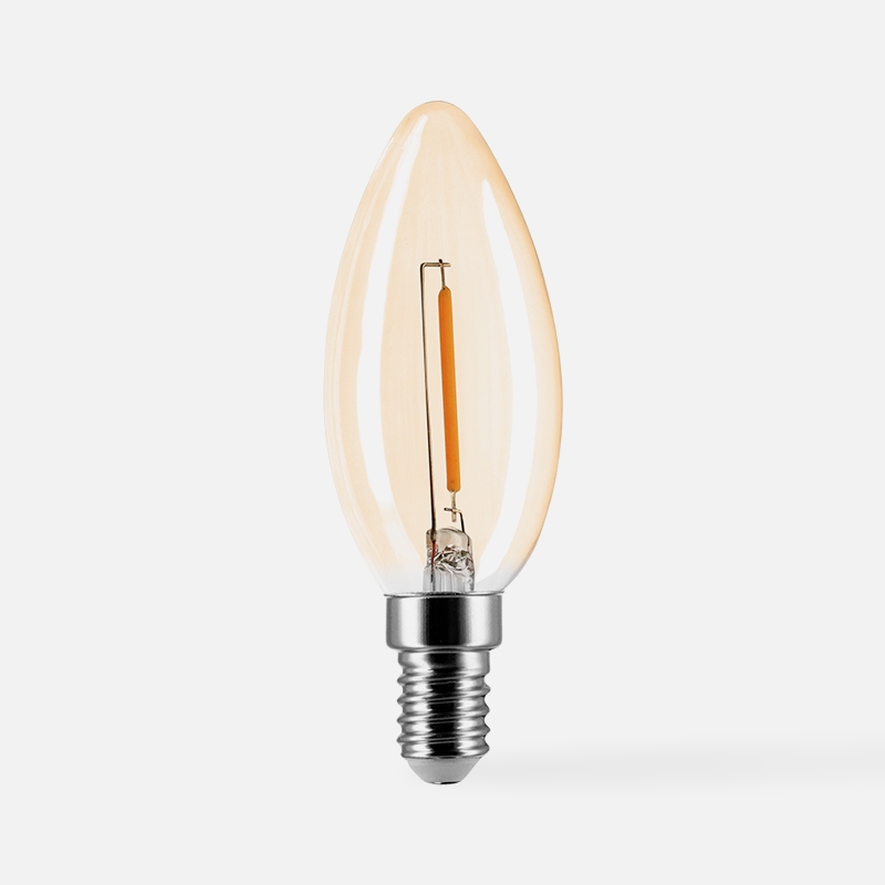Żarówka ORO AMBER E14 C35 1W WW