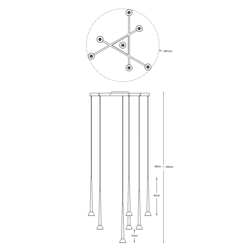 Lampa wisząca BOSTON P0603-07C-SDB1