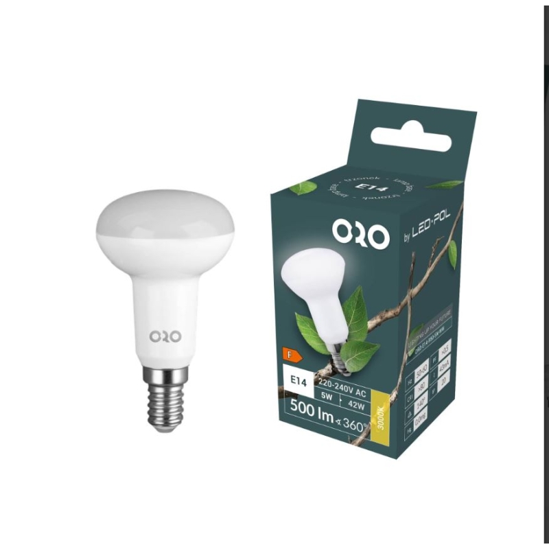 Żarówka ORO-E14-R50-5W-CW