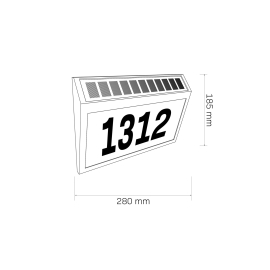Kinkiet zewnętrzny NUMERO LED z numerem domu IP44 329493